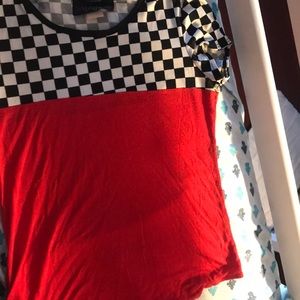 Checkered red shirt